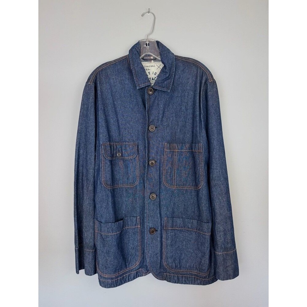 Universal Works Denim Chore Bakers Utility Work Coat XL